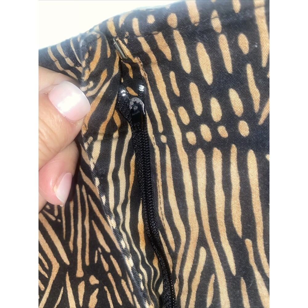 White Stag Cropped Pants Women's 14 Multicolor Animal Print Cotton Stretch - Picture 2 of 7